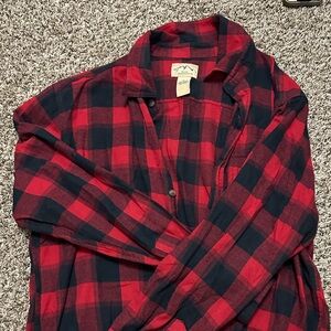 Classic Red and Black Plaid Men's Shirt